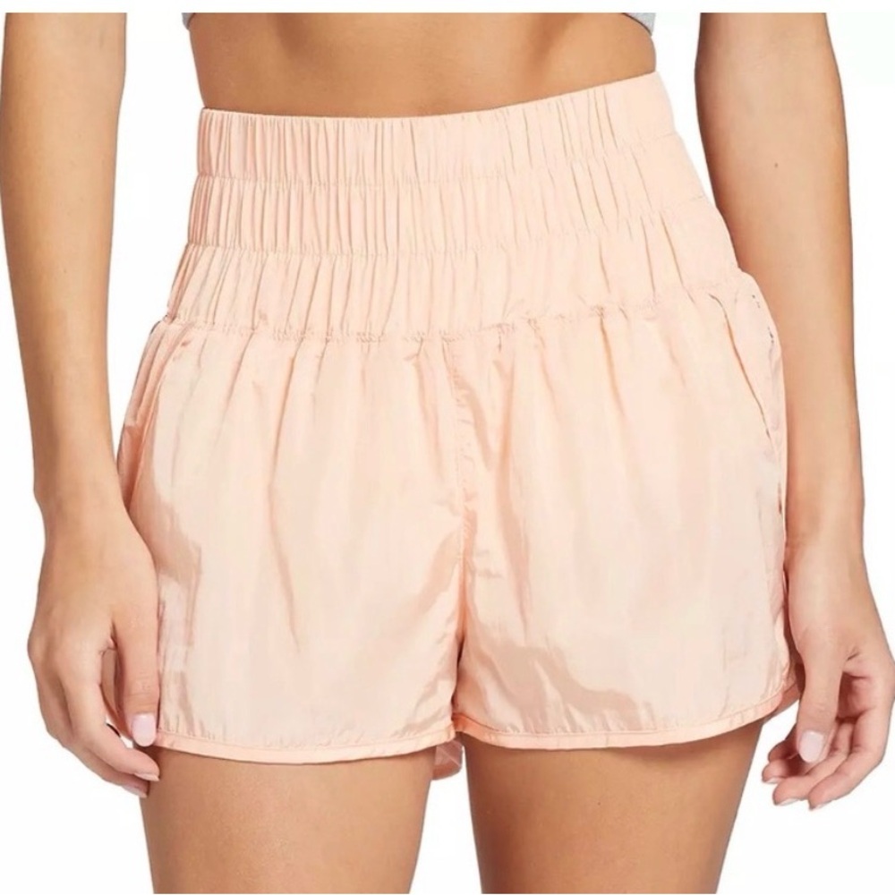 Free People Movement The Way Home Shorts Athletic Workout Gym Peach sz M